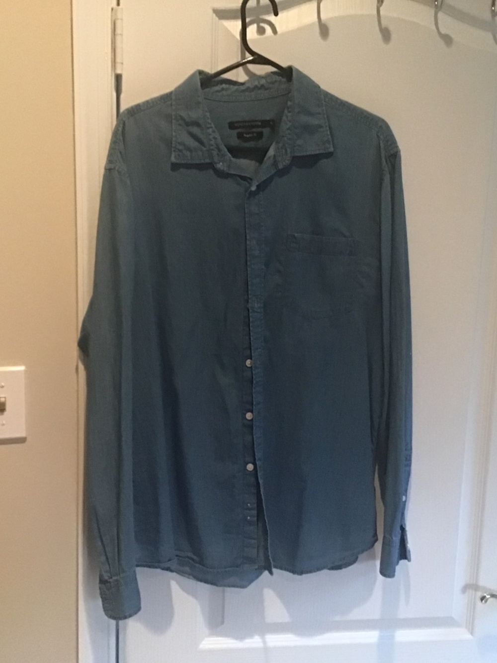 Monoprix Homme XL super soft denim/chambray long sleeve shirt